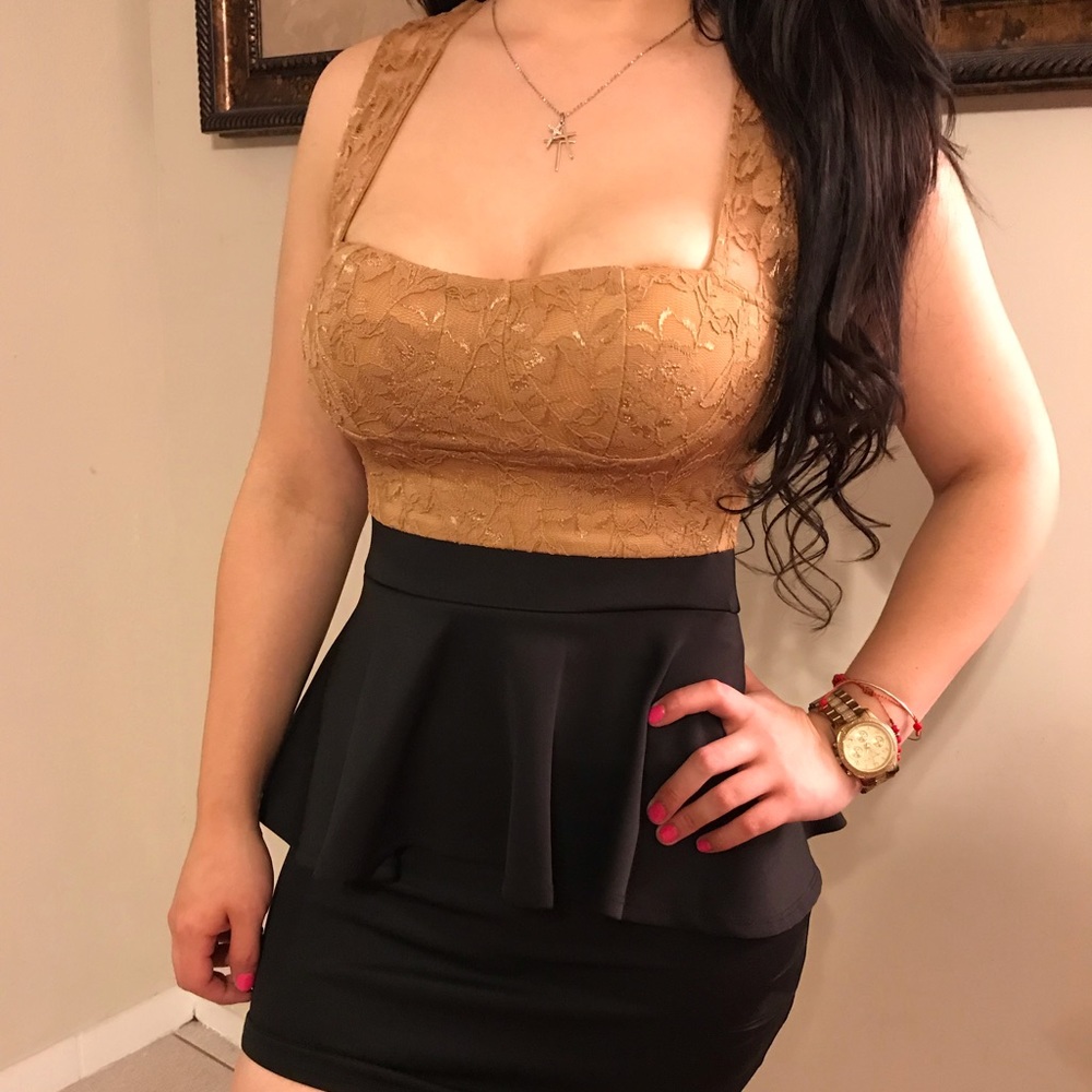 Tan mini dress